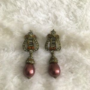 Heidi Daus Antique Brass Signature Clip-on Pair